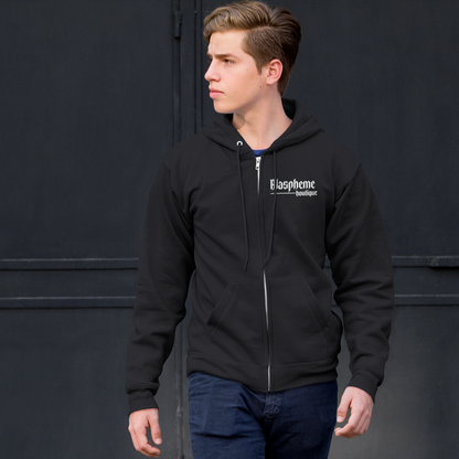 Blaspheme Goat & Skulls Zip Up Hoodie
