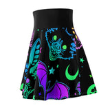 Neon Bats Skater Skirt