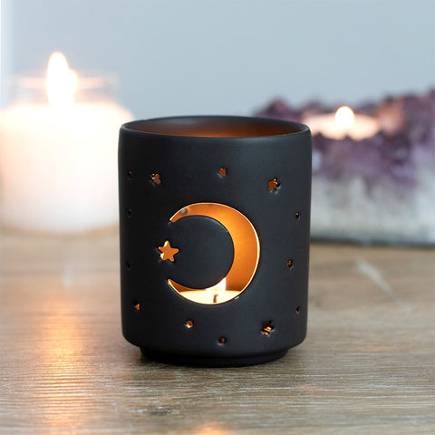 Mystical Moon Cut Out Tea Light Holder