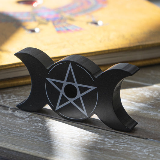 Triple Moon Spell Candle Holder