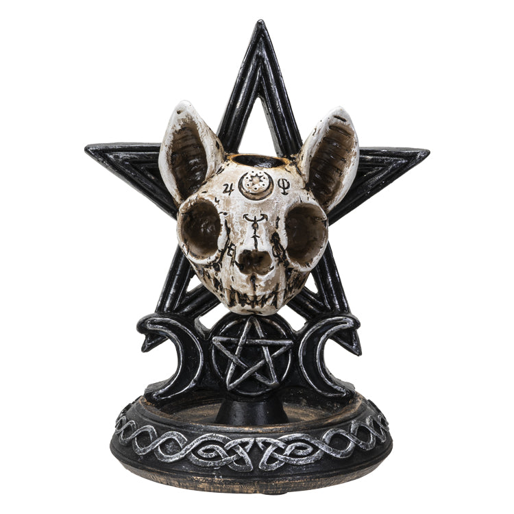 Cat Skull Incense Burner