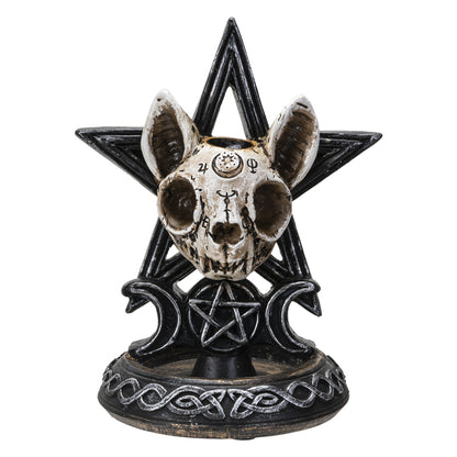 Cat Skull Incense Burner