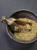 Brass Cloaked Ram Herb Spoon