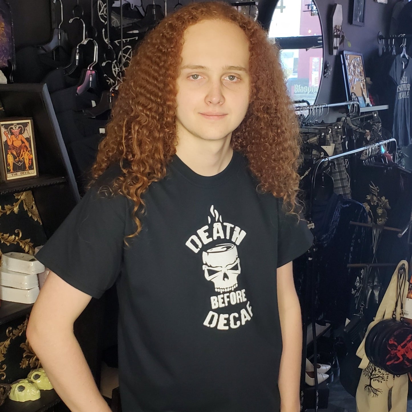 Death Before Decaf Unisex T-Shirt