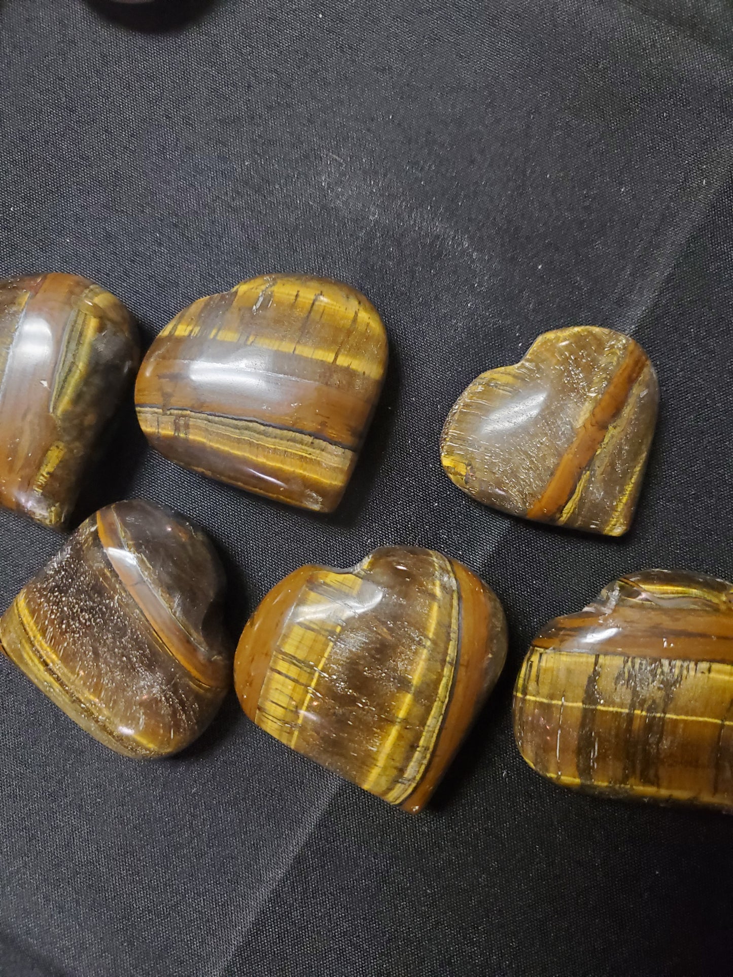 Tiger's Eye Puffy Heart Stone