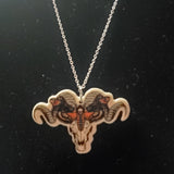 Steer Skull & Death's Head Moth Necklace