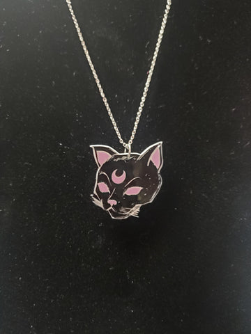 Luna Black Cat Necklace