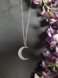 Crescent Moon Long Necklace
