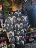 Ram Skull & Pentacle Button Up Shirt