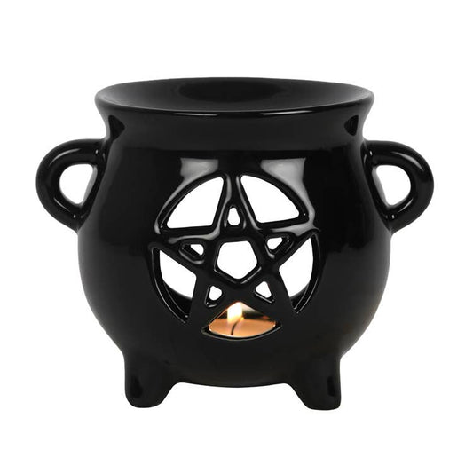 Pentagram Ceramic Cauldron Oil Burner