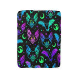 Neon Bats Sherpa Fleece Blanket
