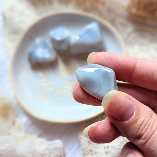 Blue Chalcedony Tumbled