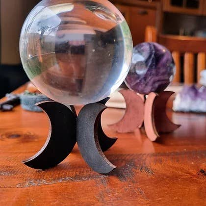 Crescent Moon Sphere Display Stand