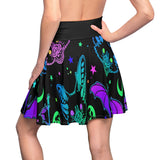 Neon Bats Skater Skirt