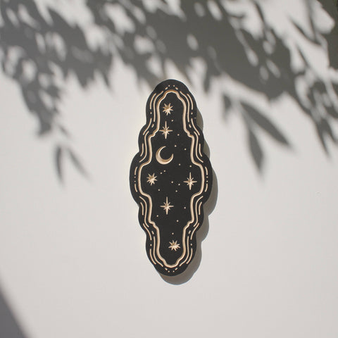 Moon- Carved Wall Hanging: 11"