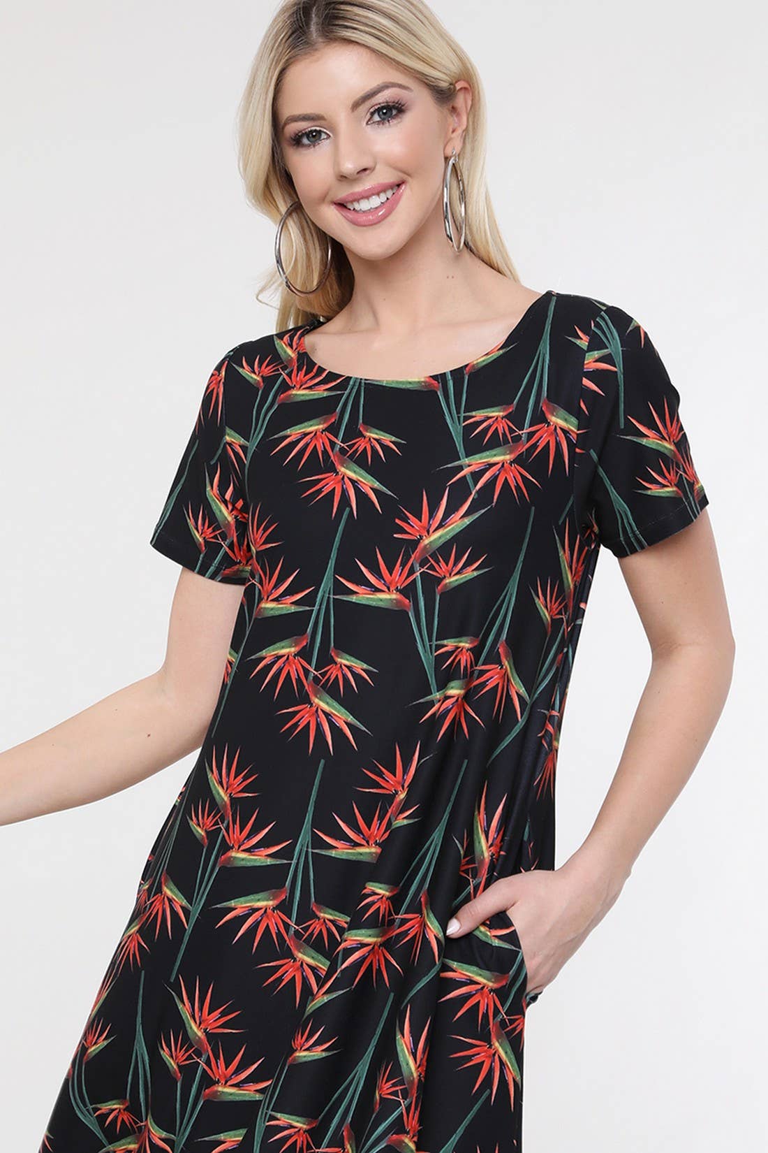 Birds of Paradise Printed Dress