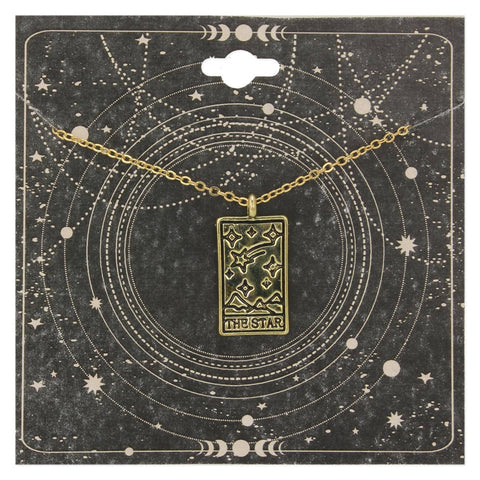 Major Arcana Gold Star Tarot Necklace