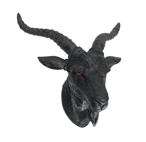 Black Baphomet Goat Head Sabbattic Occult Wall Hanging