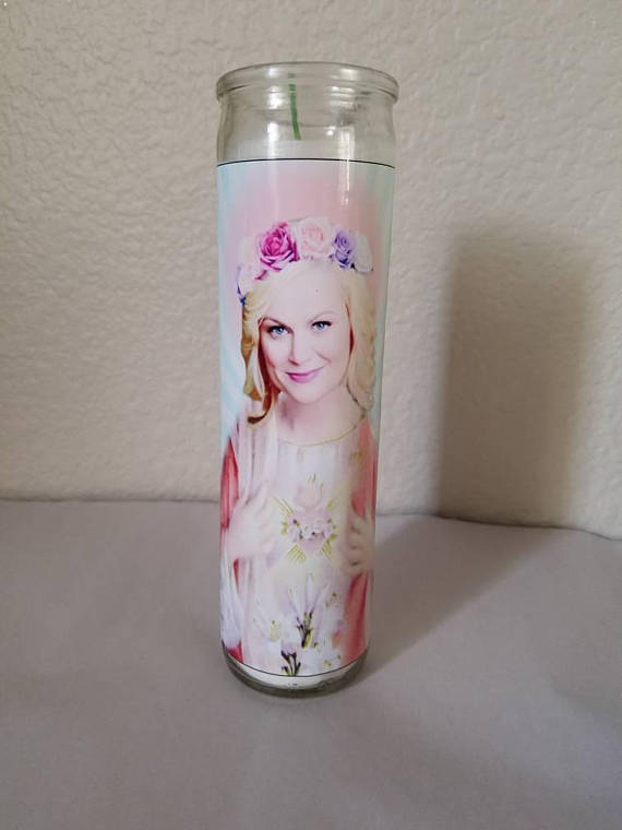 Amy Poehler Saint Candle - Leslie Knope Prayer Candle