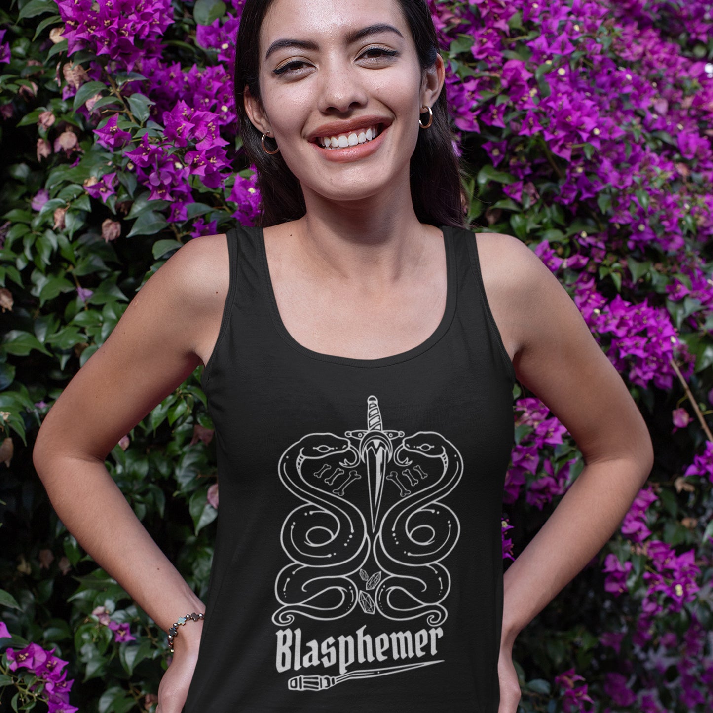 Blasphemer Snakes Racerback Tank Top