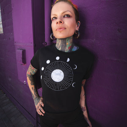 Moon Phase Crop T-Shirt