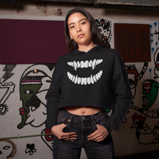 Fangs Crop Hoodie