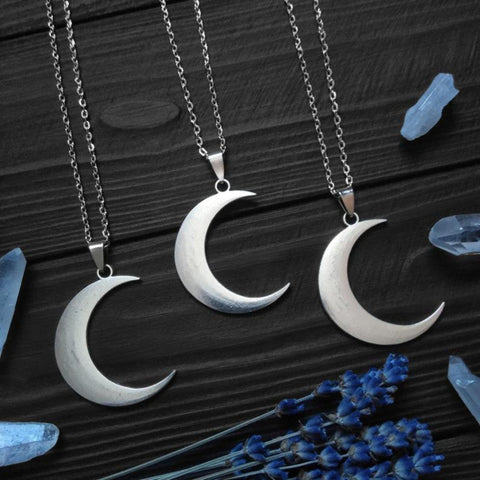 Crescent Moon Long Necklace