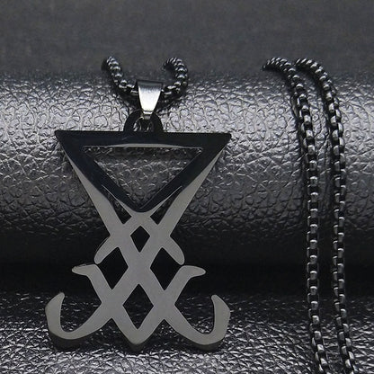 Lucifer's Sigil Black Necklace