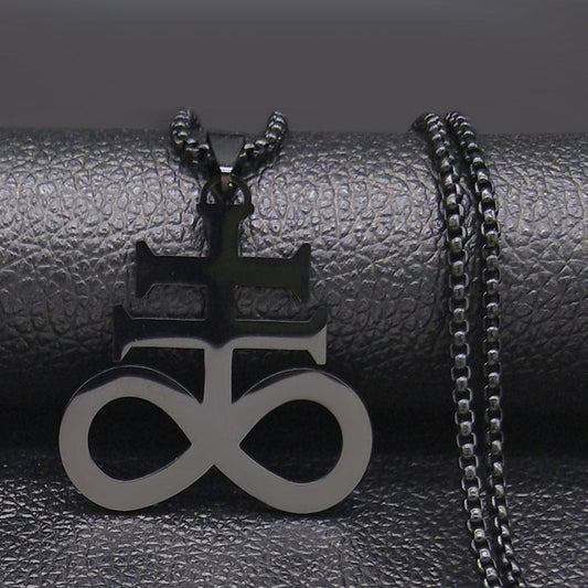 Leviathan Cross Black Necklace