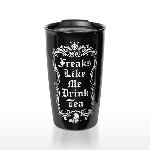 Freaks Like Me Drink Tea Double Walled Mug