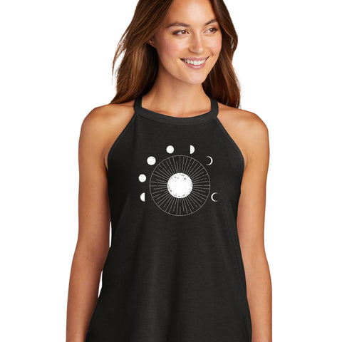 Moon Phase High Neck Tank Top