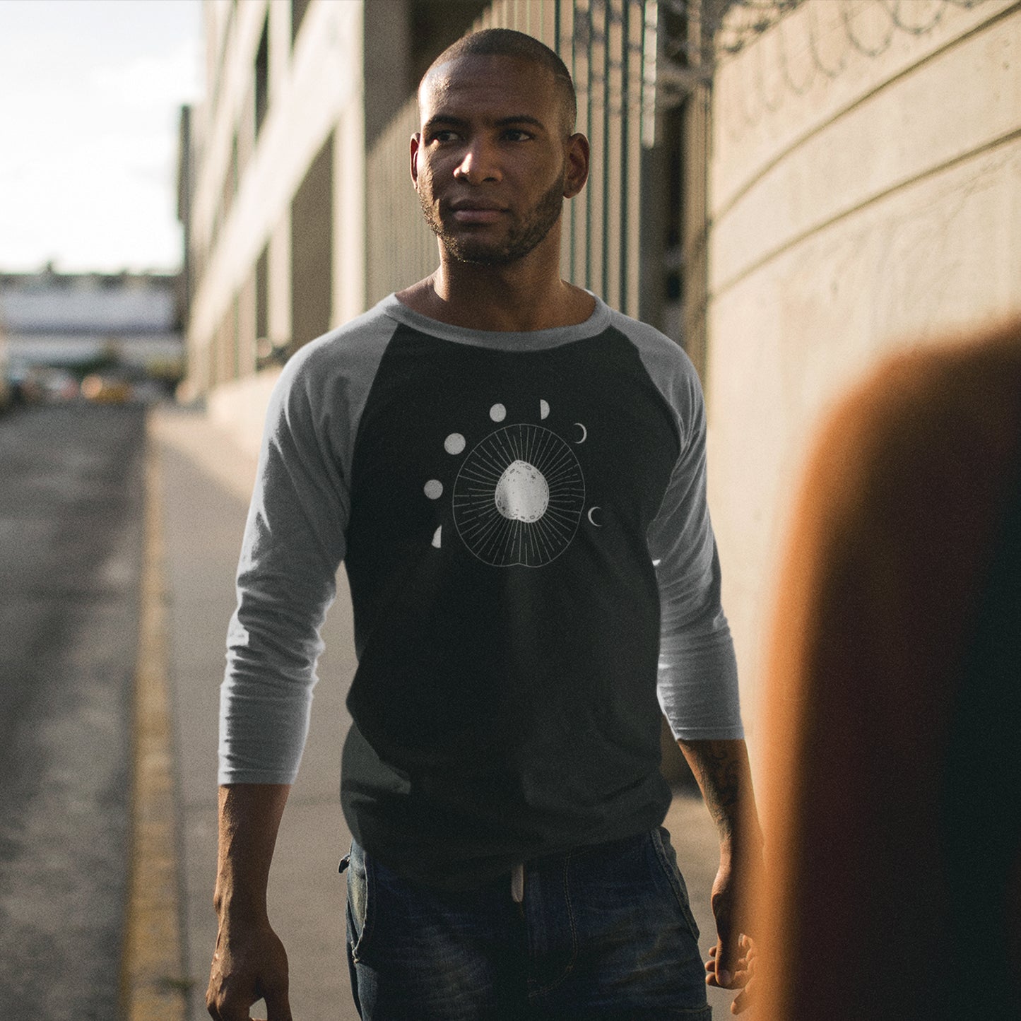 Moon Phase Unisex Raglan 3/4 Sleeve T-Shirt