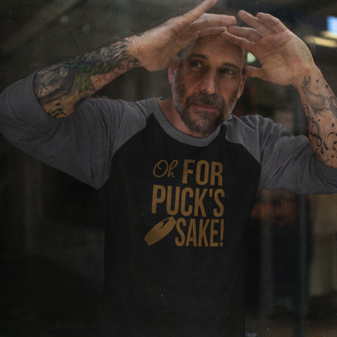 Oh for Puck's Sake Hockey Unisex Raglan 3/4 Sleeves Shirt