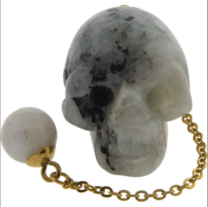 Gemstone Skull Pendulums