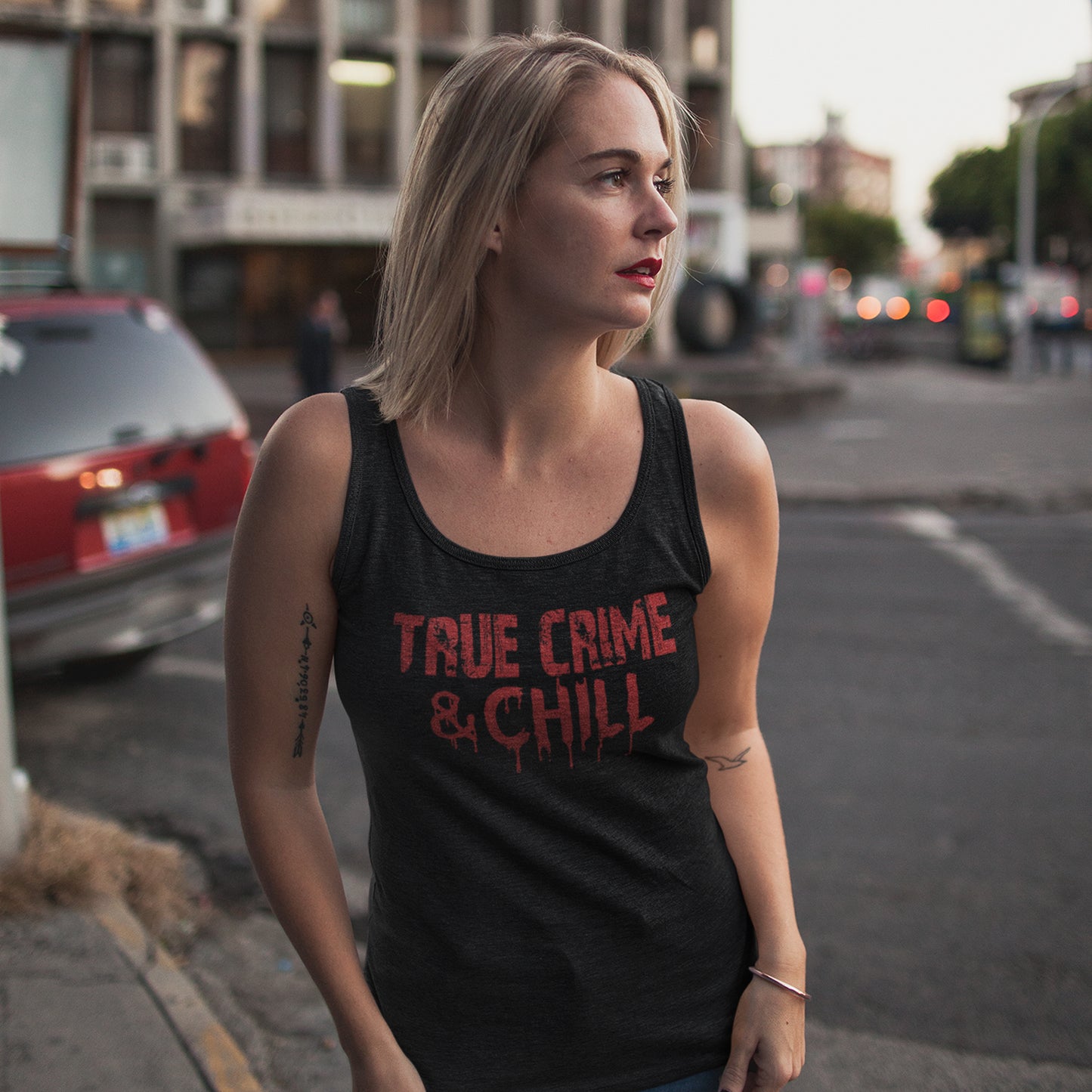 True Crime & Chill Racerback Tank Top