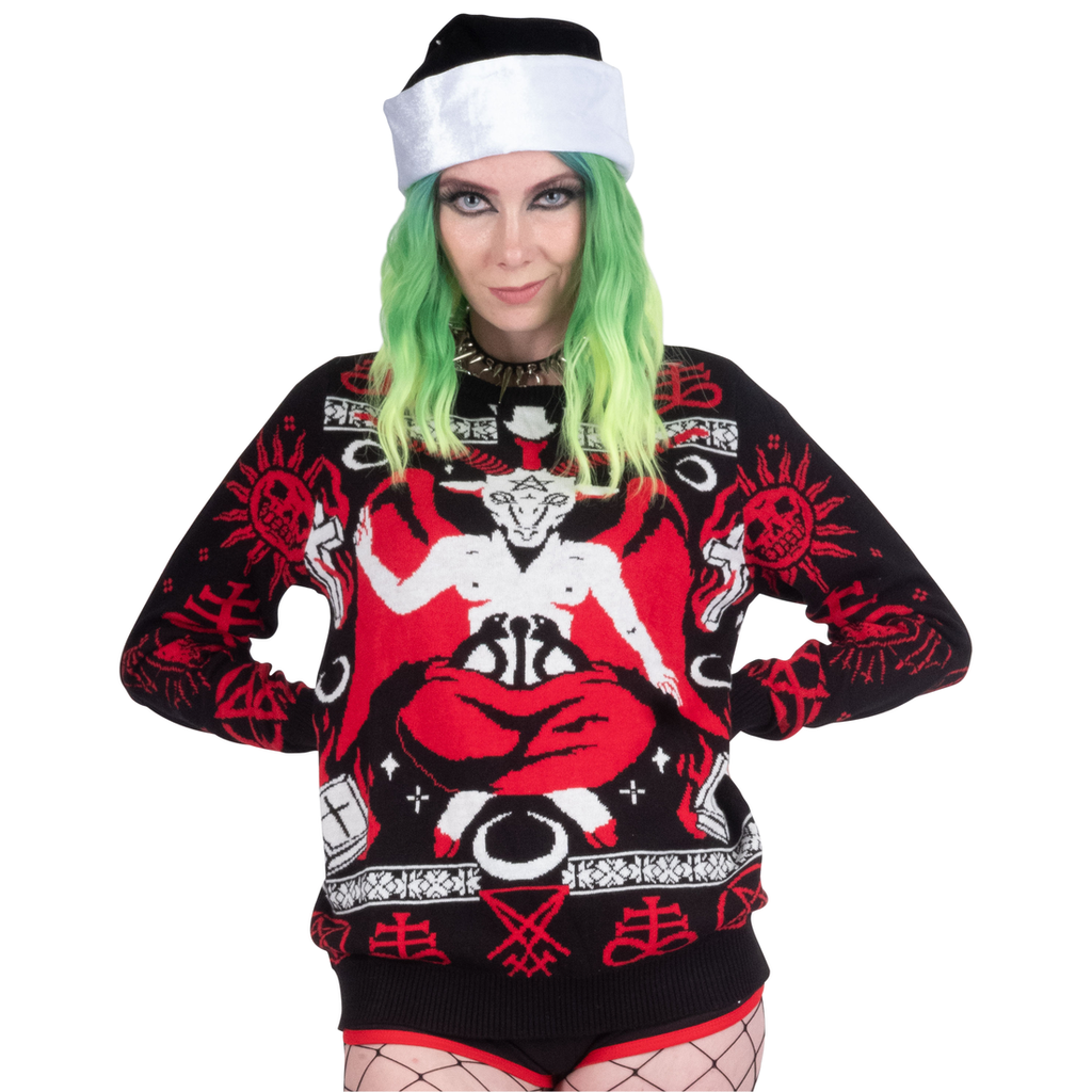 Satanic christmas knit sales sweater
