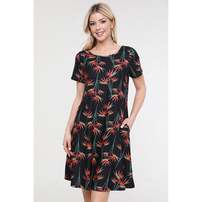 Birds of Paradise Printed Dress