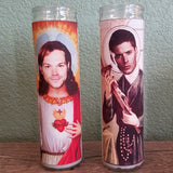 Sam and Dean Saint Candle Set