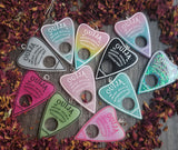 Ouija Planchette Colored Resin Necklace