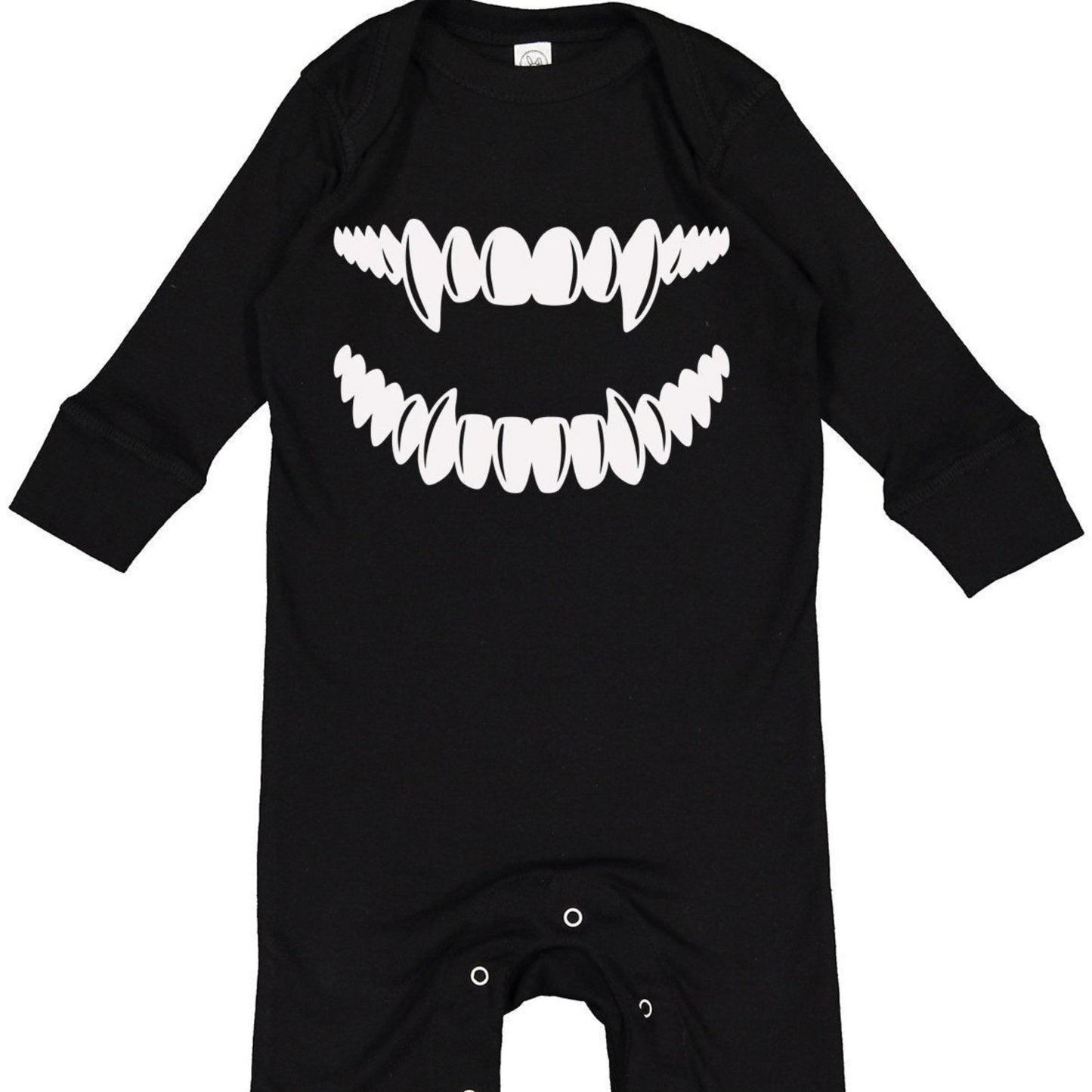 Fangs Long Sleeve Full Baby Bodysuit