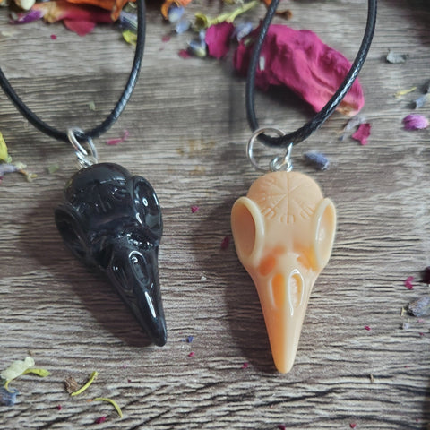 Raven Skull Viking Necklace