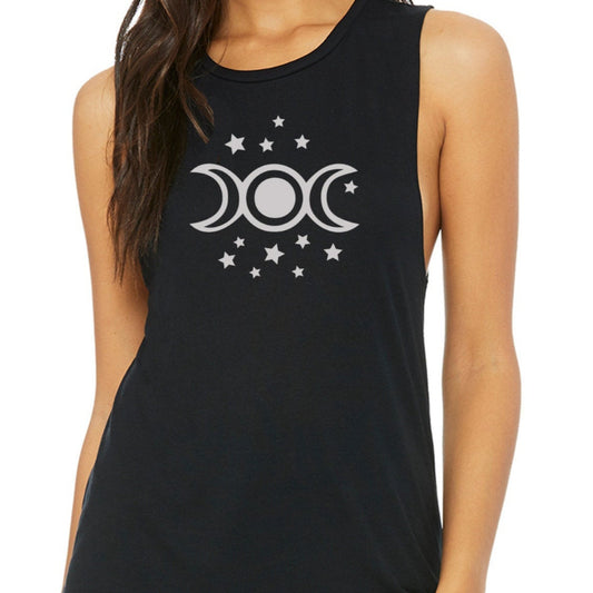 Triple Moon Goddess Muscle Tank