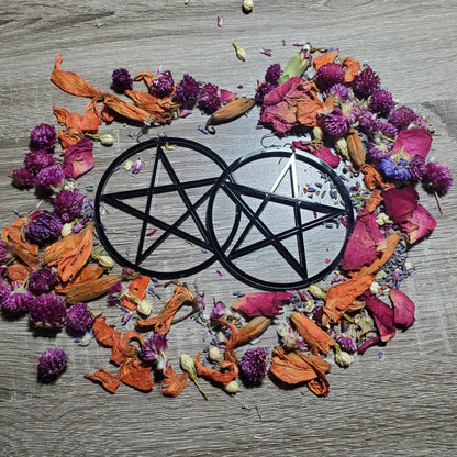 Pentagram Large Drop Earrings