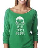 Trust No One Off Shoulder Women&#39;s Sweatshirt
