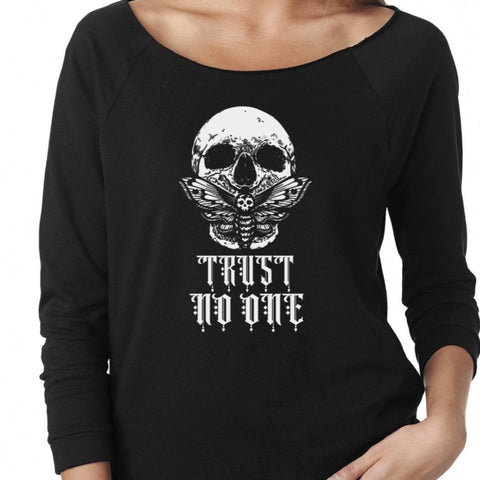 Trust No One Off Shoulder Women&#39;s Sweatshirt