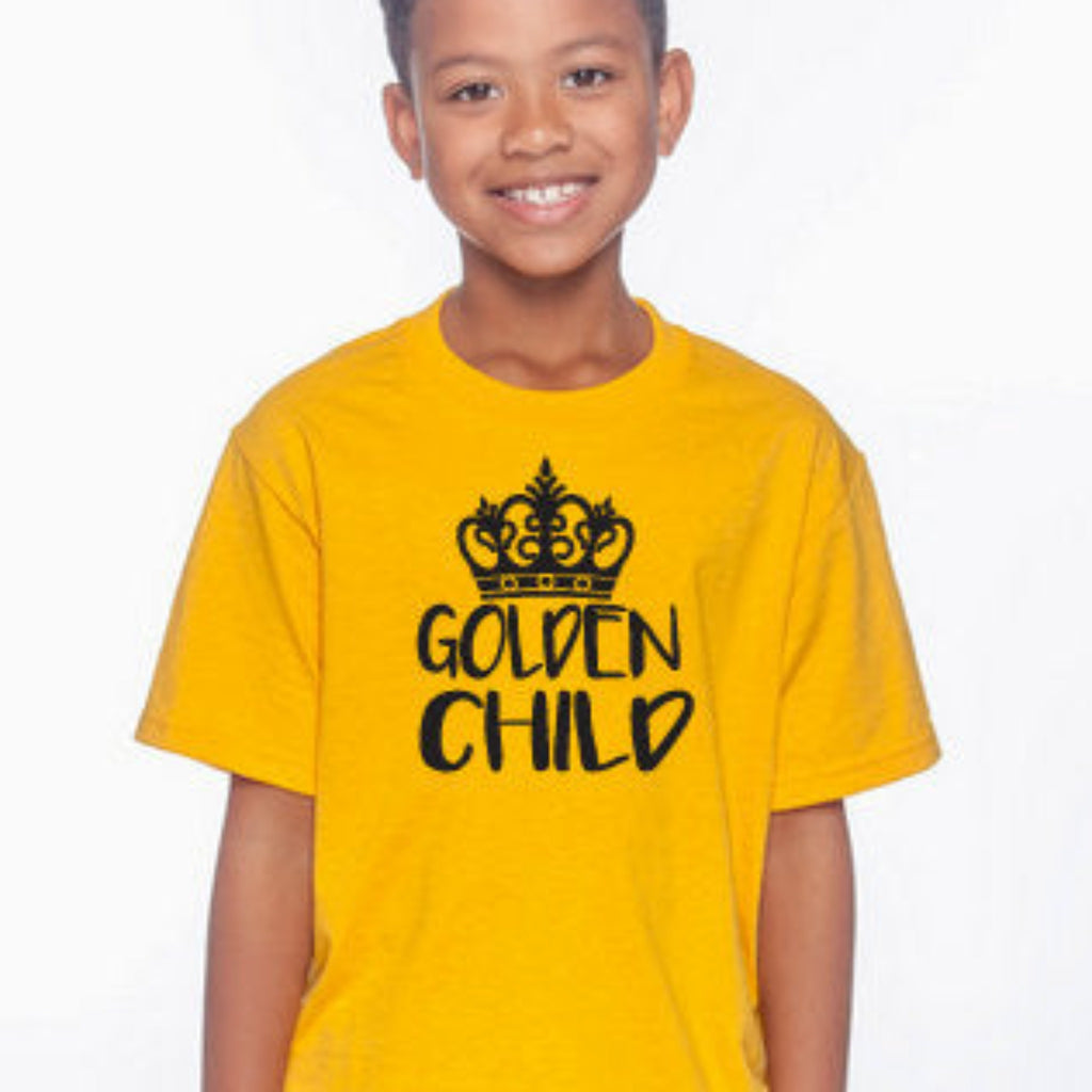 Kids gold sale shirt