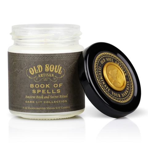 Book of Spells - 4 ounce soy candle - Old Books Scented