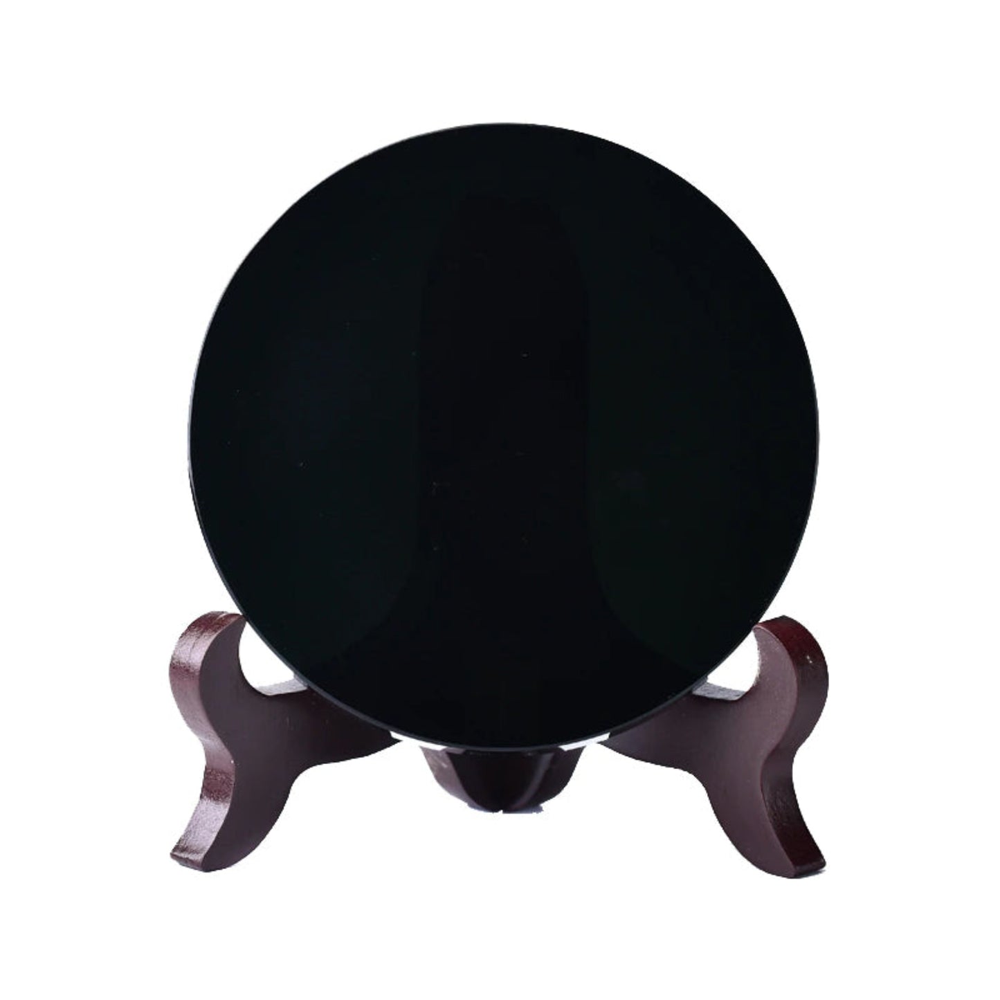 Obsidian Scrying Mirror w/Stand