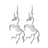 Unicorn Skeleton Earrings